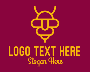 Yellow - Yellow Bee Beehive logo design