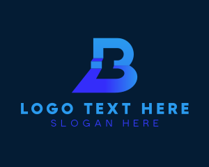 Gradient Generic Letter B logo design
