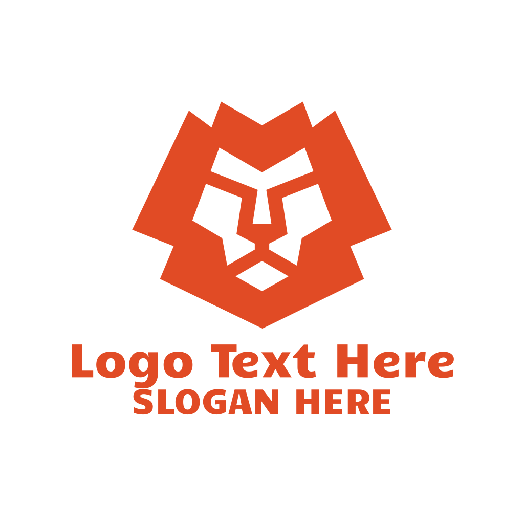 Modern Orange Lion Logo Brandcrowd Logo Maker