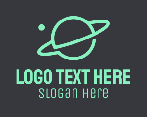 Exploration - Green Minimalist Planet logo design