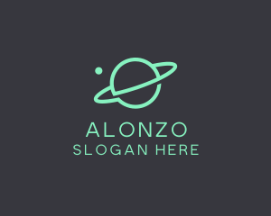 Green Minimalist Planet logo design