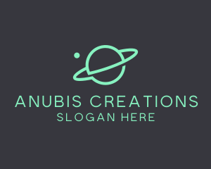 Green Minimalist Planet logo design