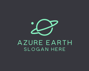 Green Minimalist Planet logo design