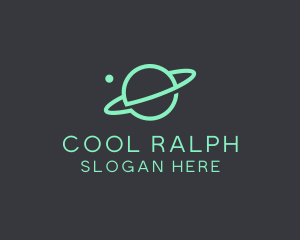 Green Minimalist Planet logo design