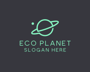 Green Minimalist Planet logo design