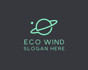 Green Minimalist Planet logo design