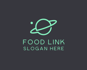 Green Minimalist Planet logo design