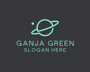 Green Minimalist Planet logo design