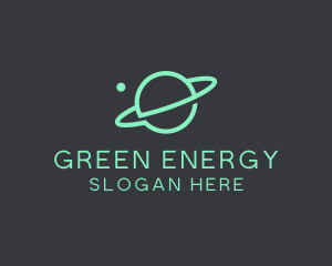 Green Minimalist Planet logo design