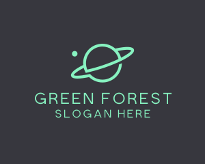 Green Minimalist Planet logo design