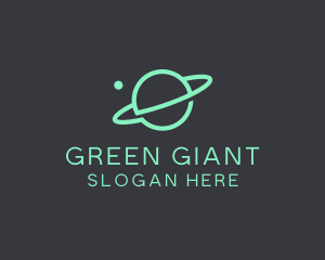 Green Minimalist Planet logo design