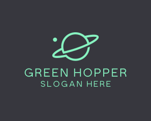 Green Minimalist Planet logo design