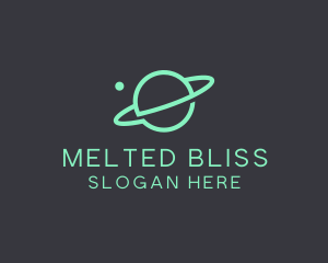 Green Minimalist Planet logo design