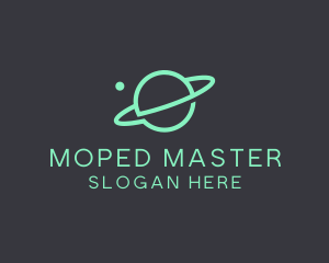 Green Minimalist Planet logo design