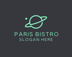 Green Minimalist Planet logo design