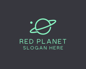 Green Minimalist Planet logo design