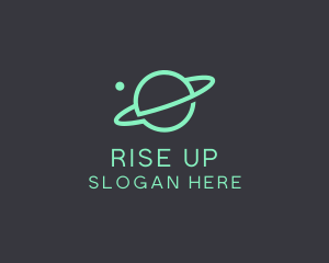 Green Minimalist Planet logo design