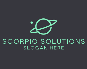 Green Minimalist Planet logo design