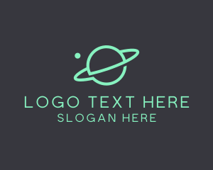 Green Minimalist Planet Logo