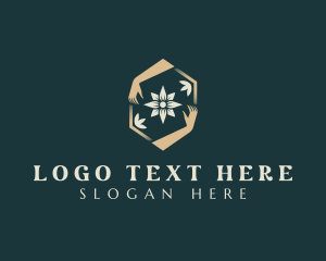 Holistic - Flower Hand Therapy logo design