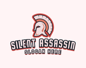 Spartan Helmet Soldier logo design