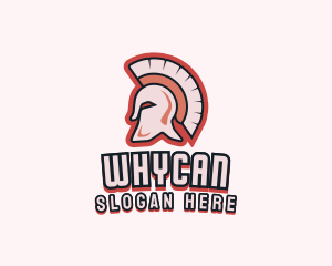 Streamer - Spartan Helmet Soldier logo design