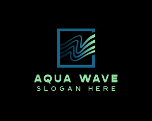 Wave Square Business logo design