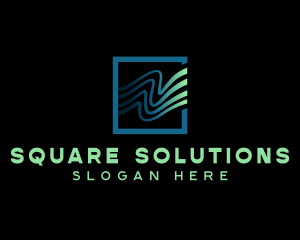 Wave Square Business logo design