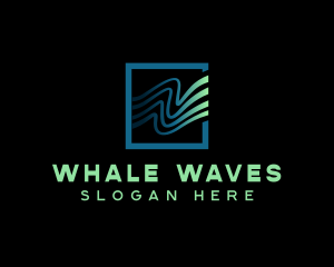 Wave Square Business logo design