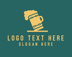 Brewer - Beer Barrel Mug logo design