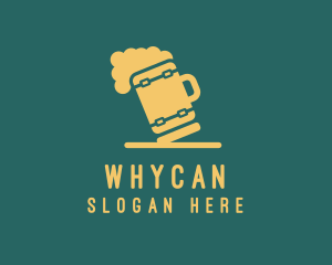 Draught Beer - Beer Barrel Mug logo design