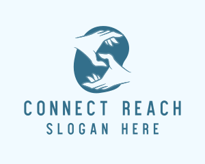 Outreach - Blue Hand Organization logo design