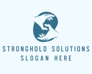 Blue Hand Organization logo design