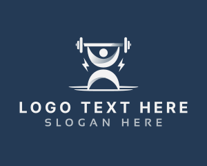 League - Weighlifting Sport Athlete logo design