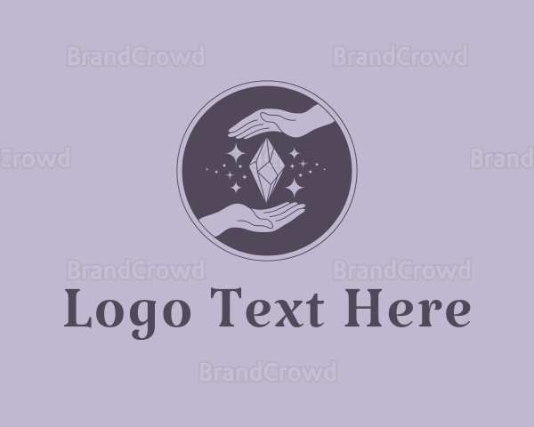 Purple Luxury Crystal Hand Logo