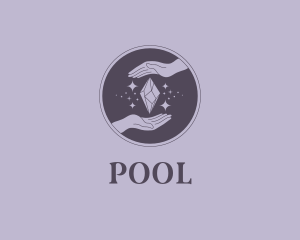 Vip - Purple Luxury Crystal Hand logo design