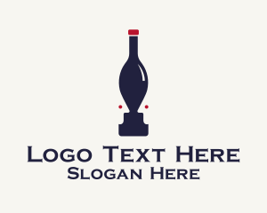 Bottle - Wine People Talk logo design