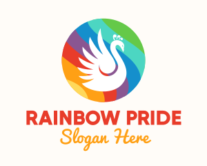 Gay - Rainbow Peacock logo design