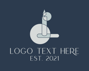Boutique - Blue Candle Decor logo design