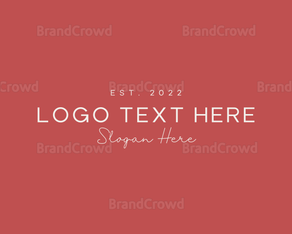 Generic Beauty Wordmark Logo