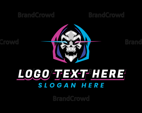 Skull Gaming Neon Logo