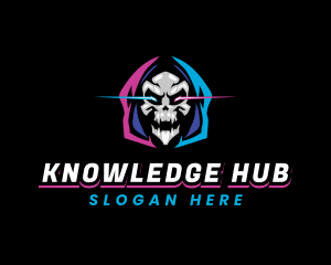 Arcade - Skull Gaming Neon logo design