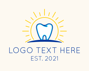 Orthodontic - Sunset Dental Clinic logo design