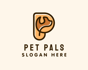 Dog Animal Letter P  logo design