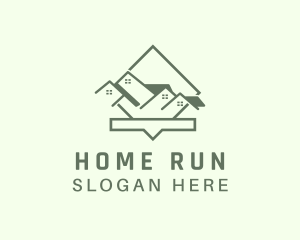 Green Roofing Home  logo design