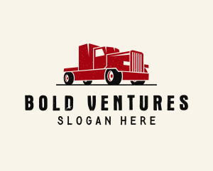 Trailer Truck Vehicle Logo