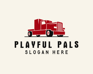 Trailer Truck Vehicle Logo