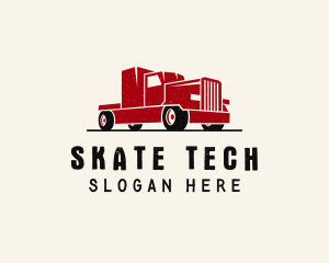 Trailer Truck Vehicle Logo