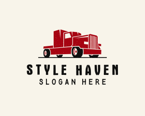 Trailer Truck Vehicle Logo