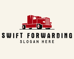 Trailer Truck Vehicle logo design